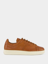 Tom Ford Cuoio Brown and Cream Lace-Up Low Sneakers
