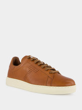 Tom Ford Cuoio Brown and Cream Lace-Up Low Sneakers