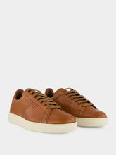 Tom Ford Cuoio Brown and Cream Lace-Up Low Sneakers