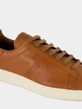 Tom Ford Cuoio Brown and Cream Lace-Up Low Sneakers