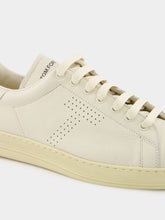 Tom Ford Cream Warwick Grain Leather Sneakers
