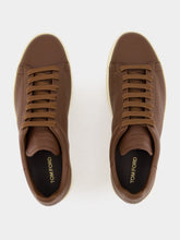 Tom Ford Brown Soft Grain Leather Warwick Sneaker