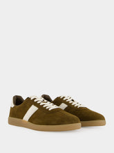 Tom Ford Walnut Brown Suede Low-Top Sneakers