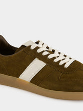 Tom Ford Walnut Brown Suede Low-Top Sneakers