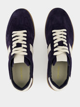 Tom Ford Deep Navy Suede Low-Top Sneakers