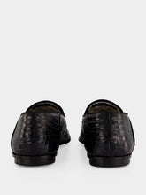 Tom Ford Black Printed Alligator Steven Slipper