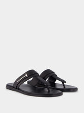 Tom Ford Black T-Sandal Smooth Leather