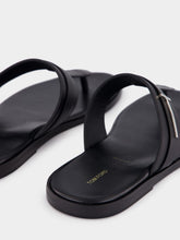 Tom Ford Black T-Sandal Smooth Leather