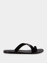 Tom Ford Black Leather Criss-Cross Sandals