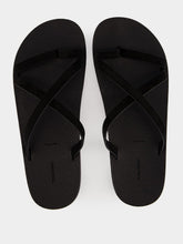 Tom Ford Black Leather Criss-Cross Sandals