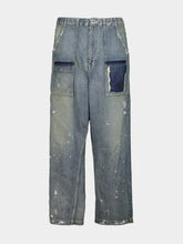 Maison Mihara Yasuhiro Indigo Blue Stripe Denim Bush Pants