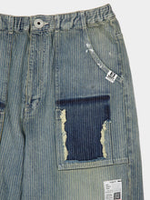 Maison Mihara Yasuhiro Indigo Blue Stripe Denim Bush Pants