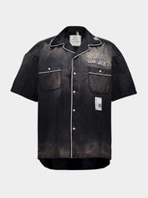 Maison Mihara Yasuhiro Black Sun Faded Satin Shirt