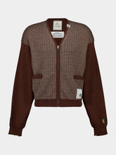 Maison Mihara Yasuhiro Brown Two-Tone Distressed Knit Cardigan