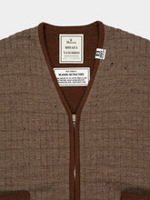 Maison Mihara Yasuhiro Brown Two-Tone Distressed Knit Cardigan