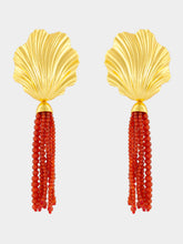 Julietta Aria Gold and Red Carnelian Earrings