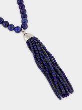Julietta Navy Delfina Lapis Lazuli Tassel Necklace