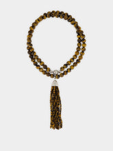 Julietta Delfina Tigers Eye Rhodium-Plated Brass Necklace