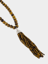 Julietta Delfina Tigers Eye Rhodium-Plated Brass Necklace