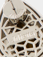 Julietta Vale Tigers Eye Rhodium-Plated Brass Earrings