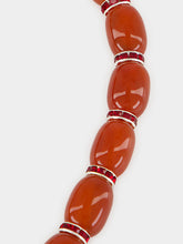 Julietta Donna Red Jasper Rhodium-Plated Brass Necklace
