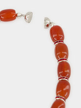 Julietta Donna Red Jasper Rhodium-Plated Brass Necklace
