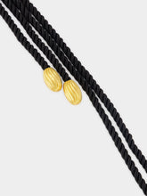 Julietta Black Éze Gold Shell Tassel Necklace