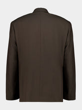 Lemaire Moss Double-Breasted Tropical Wool Blazer