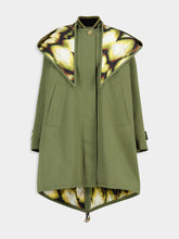 La DoubleJ Solid Green Buttoned Parka in Windsor Cotton