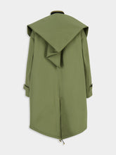 La DoubleJ Solid Green Buttoned Parka in Windsor Cotton