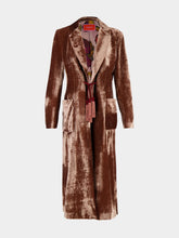 La DoubleJ Solid Pink Velvet Duster Coat