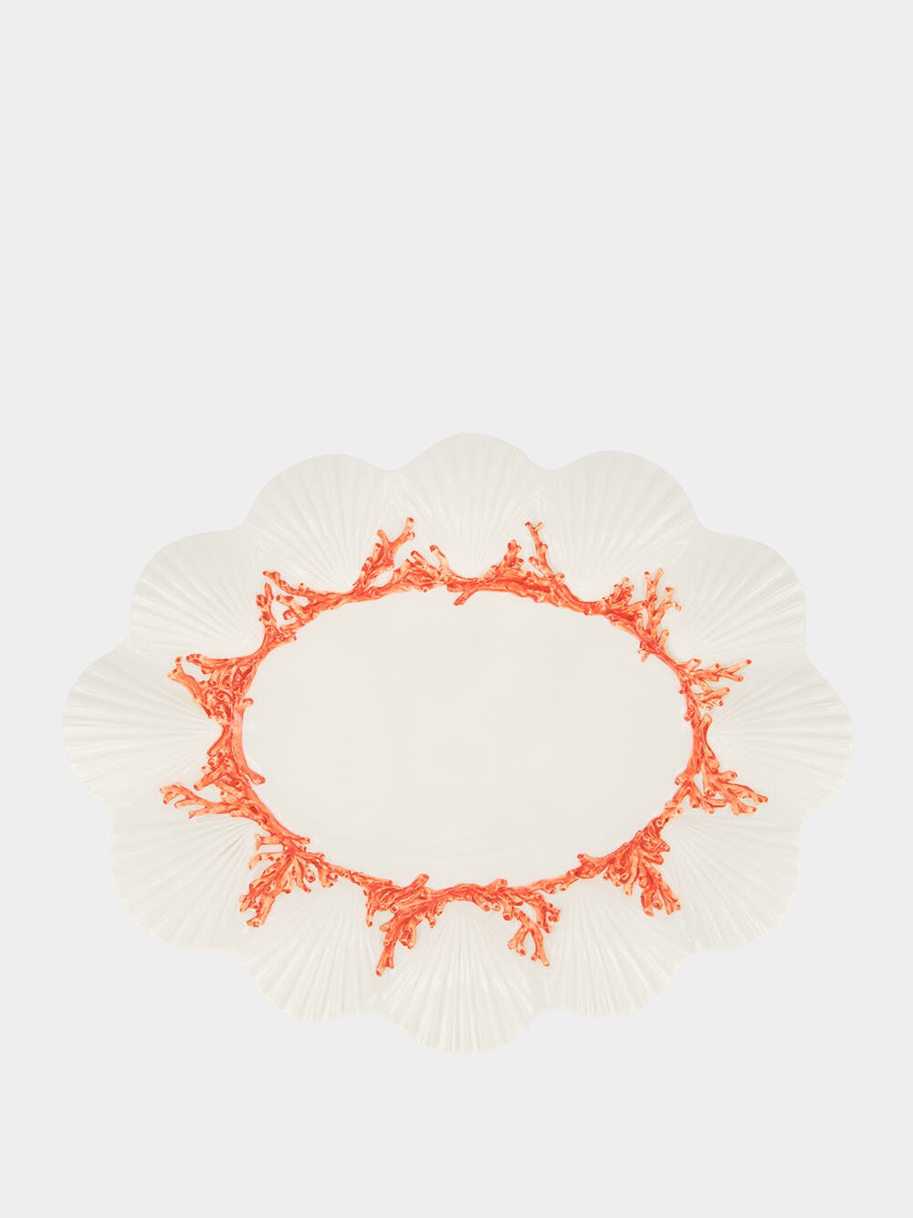 Saint Jacques Coral Ceramic Tray