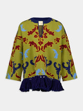 Paula Jade Jacquard Sweat With Fringes