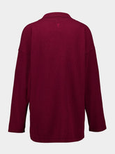 Paula Jane Cabernet Knitted V-Neck Top
