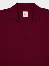 Paula Jane Cabernet Knitted V-Neck Top