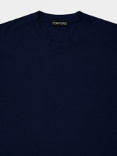 Tom Ford Sea Blue Lyocell Cotton T-Shirt