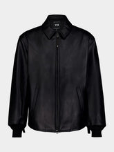 Y-3 Black Pleather Bomber Jacket