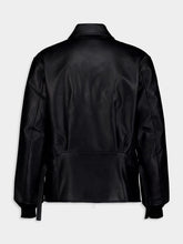 Y-3 Black Pleather Bomber Jacket