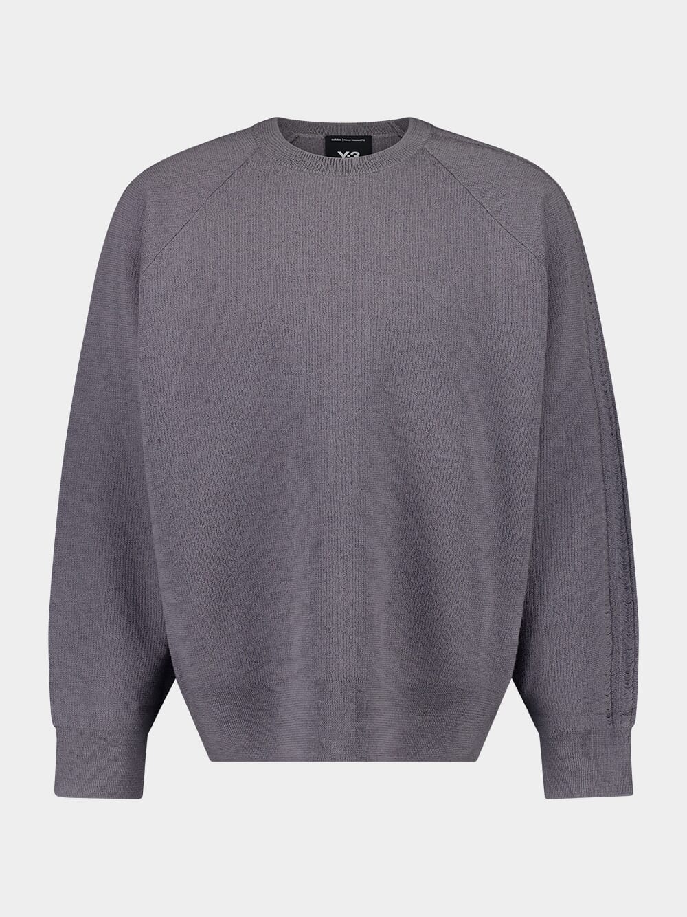 Grey 3S Knit Crew Sweater