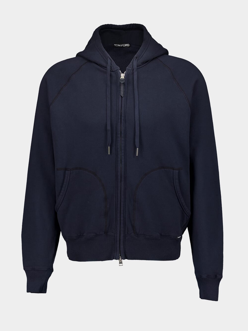 Navy Blue Zip-Up Hoodie