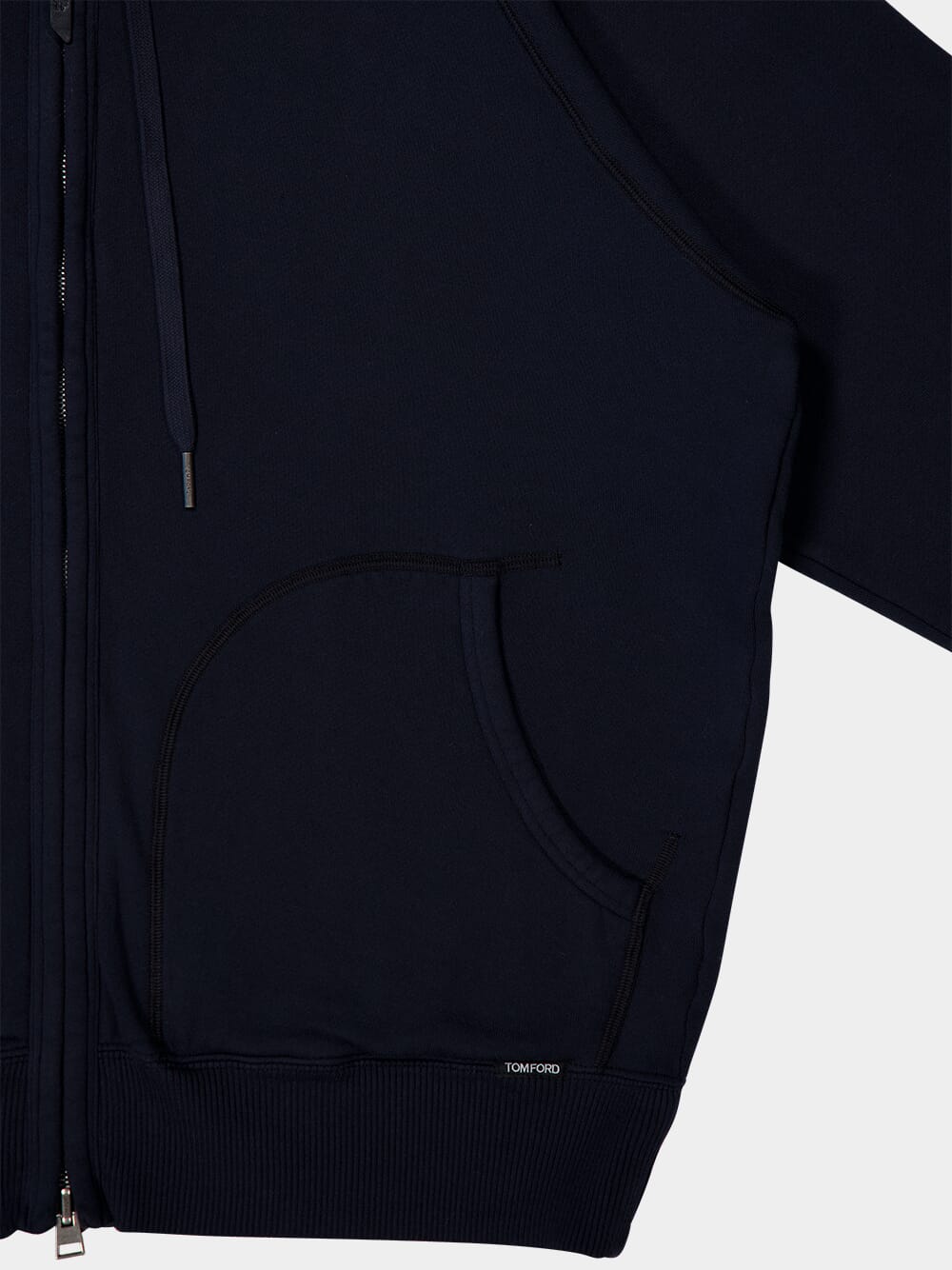 Navy Blue Zip-Up Hoodie