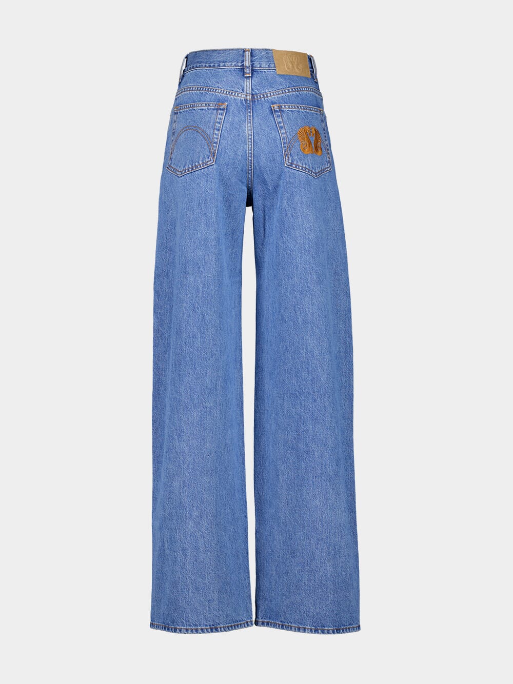 Blue Java High-Rise Wide-Leg Jeans