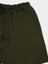 Y-3 Green French Terry Shorts