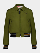 Marni Dusty Olive Wool Bomber Jacket