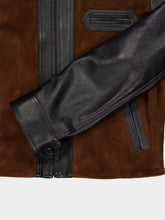 Marni Black and Brown Leather Jacket with Crust