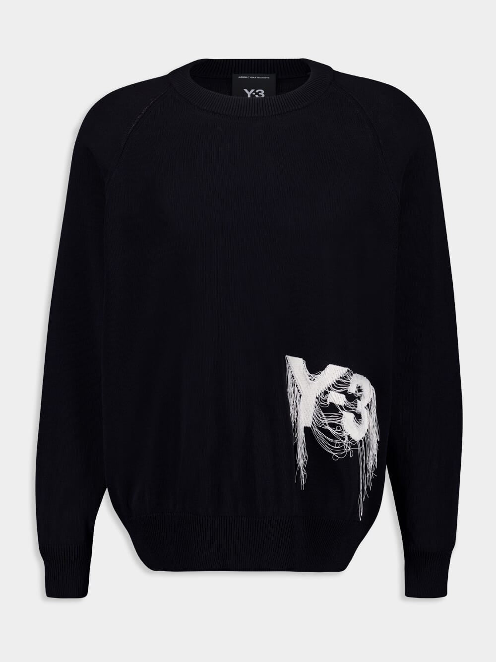 Black Crew-Neck Knit Sweater