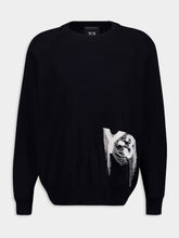 Y-3 Black Crew-Neck Knit Sweater