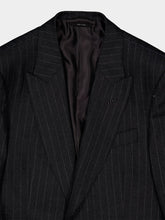 Tom Ford Dark Grey Wool Pinstripe Blazer