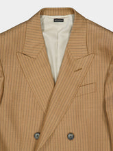 Tom Ford Camel Saxony Stripe Wool Blazer