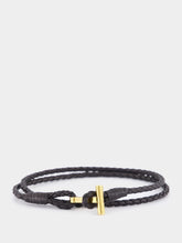 Tom Ford Dark Brown Braided T Bracelet